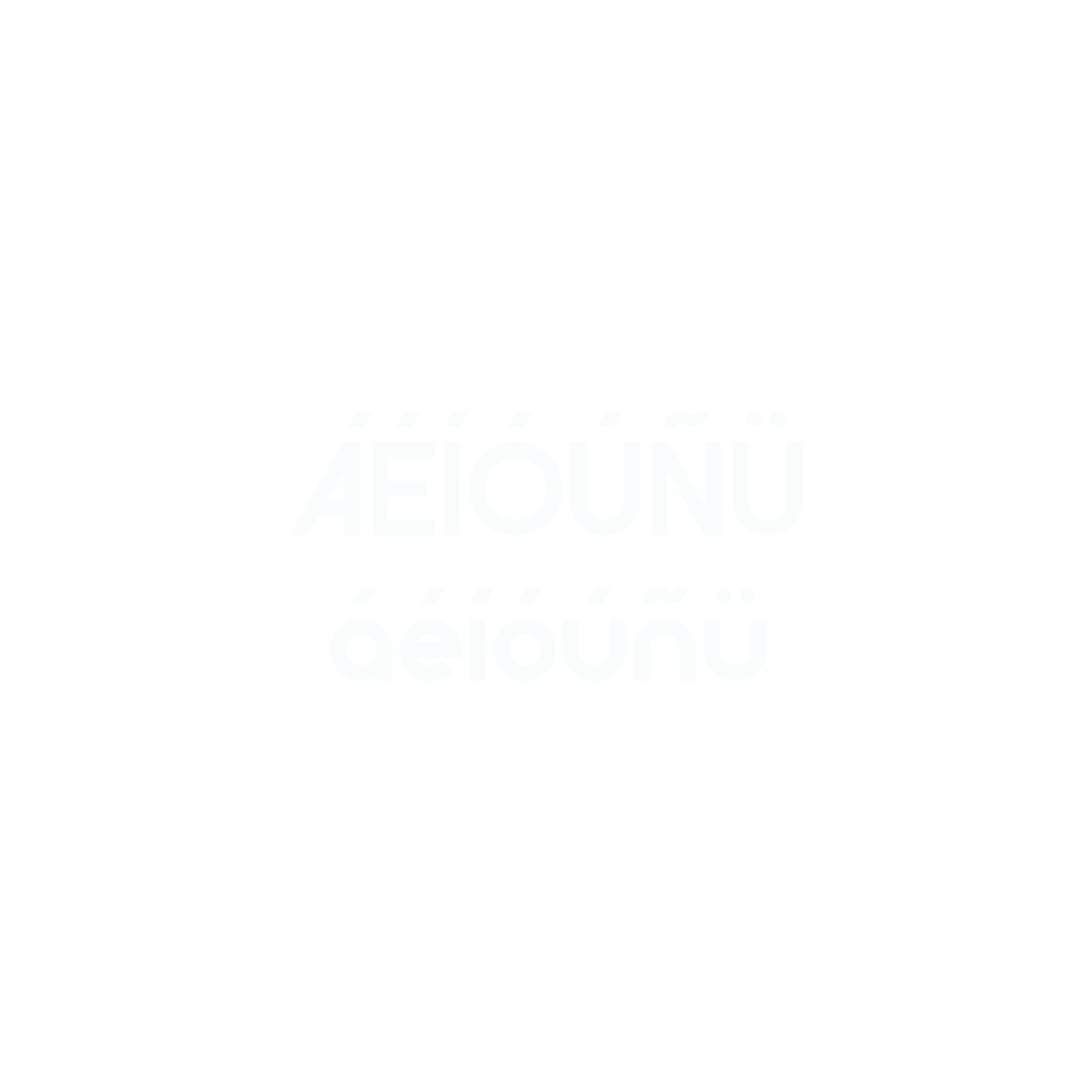 An image showcasing the uppercase and lowercase special Spanish characters in the Geomatrica font.