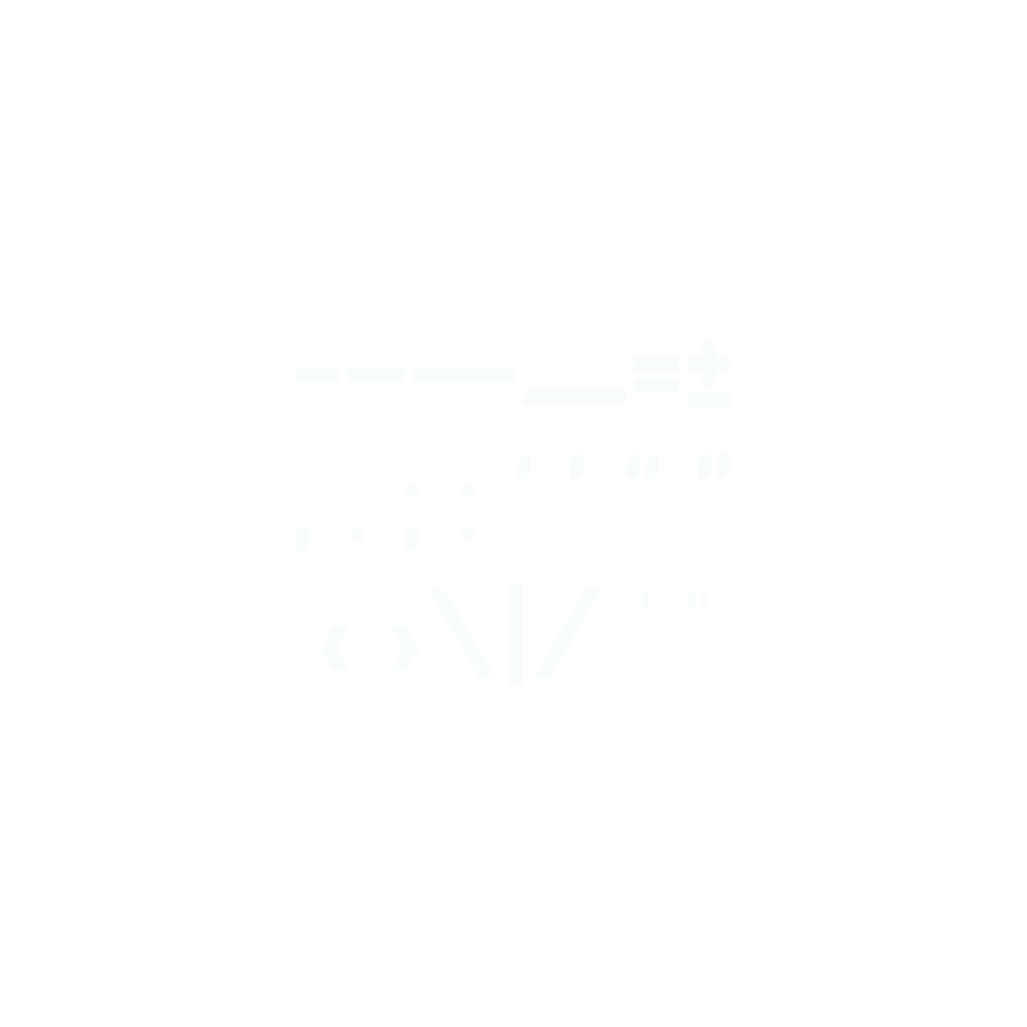 An image showcasing the characters of the rest of the symbols in the Geomatrica font.