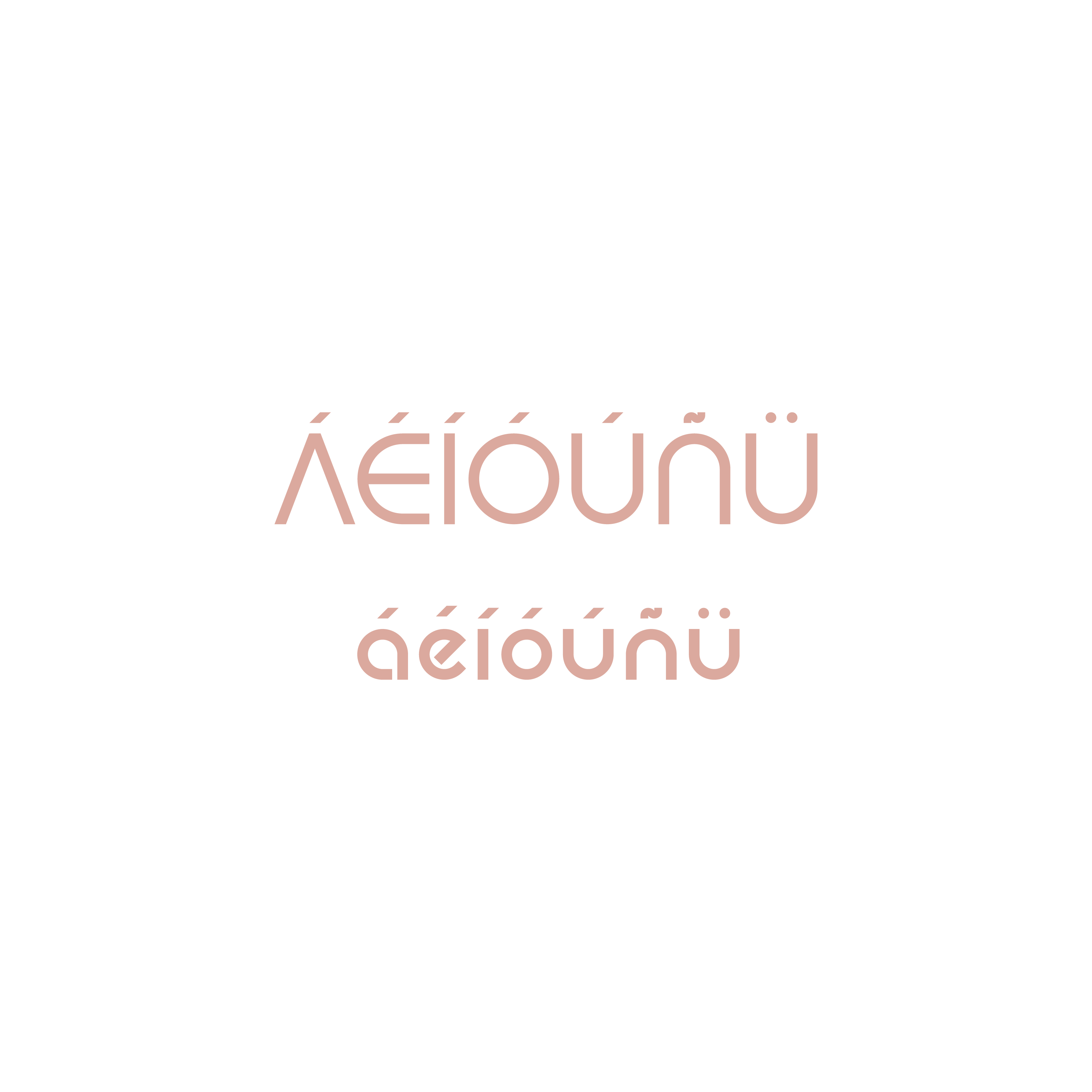 An image showcasing the uppercase and lowercase special Spanish characters in the Modulato font.